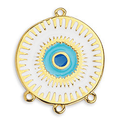 Boho eye disc with 4 eyes - Size 27x32mm