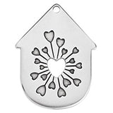 Charm home 85mm with hearts - Size 62x82mm