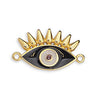 Eye with eyelid 2 rings - Size 25x15mm