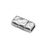 Magnetic Clasp hammered set 6x2mm - Size 17x9mm - Hole 6x2mm