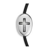 Pebble bead with cross 2mm - Size 16.3x11.3mm - Hole 2mm