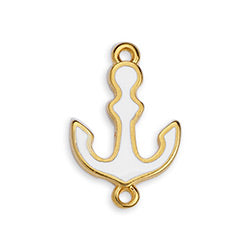 Anchor for bracelet with 2 eyes - Size 16x24mm