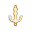 Anchor for bracelet with 2 eyes - Size 16x24mm