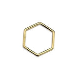 Hexagon 17mm wireframe - Size 14.5x16mm