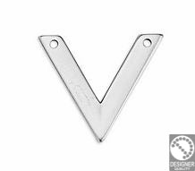 V shape with 2 holes - Size 23x20mm