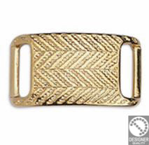 Identity slider with herringbone for 10mm - Size 26x15mm - Hole 10x2mm