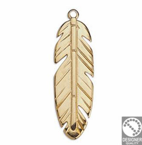 Feather 45mm pendant - Size 13x42mm