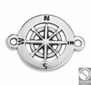 Compass 17mm with 2 Rings - Size 20.6x15mm