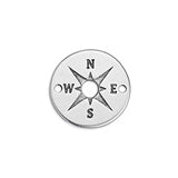 Compass 16mm with 2 holes - Size 15.5x15.5mm