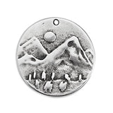 Charm scene with mountains - Size 24.5x24.5mm