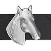 Horse head for 20x2.5mm - Size 26.2x26.9mm - Hole 20x2.5mm