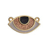 Iris eye pendant with 2 rings - Size 24x13.3mm