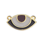 Iris eye pendant with 2 rings - Size 24x13.3mm