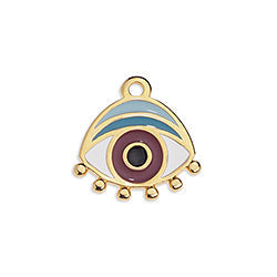Eye indian with grains pendant - Size 16x15.7mm