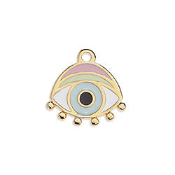 Eye indian with grains pendant - Size 16x15.7mm