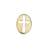 oval with cross - Size 11x14.9mm