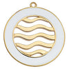 Round motif with waves pendant 42,9x44,6mm