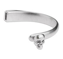 Half bracelet with skull for 6x2mm - Size 33.2x60mm - Hole 6x2mm