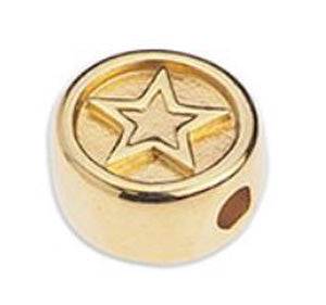 Bead with star with hole 2.5mm - Size 10.6x10.6mm - Hole 2.5mm