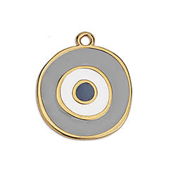 Eye round 23mm pendant - Size 19.4x22.7mm
