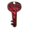 Key with snow 64mm pendant - Size 35.9x63.9mm