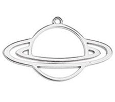 Motif planet wireframe pendant - Size 36.7x22.1mm