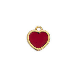 Heart motif wire pendant - Size 10.9x11.8mm