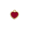 Heart motif wire pendant - Size 10.9x11.8mm