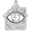 House hammered with eye 60mm pendant - Size 49.6x60mm