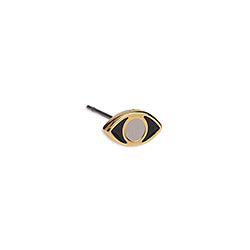 Earring eye with titanium pin - Size 8.6x5.1mm