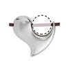 Bead frame 10mm heart 2mm - Size 22x19.3mm - Hole 2mm