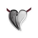 Heart big part with hole 2mm - Size 8.9x19.8mm - Hole 2mm