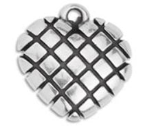 Heart pendant - Size 14.5x15.6mm