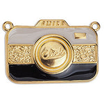 Camera retro 38mm pendant with 2 eyes - Size 38x25mm