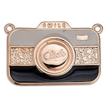 Camera retro 38mm pendant with 2 eyes - Size 38x25mm