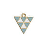 Triangle with triangular pattern pendant - Size 14.4x15.2mm