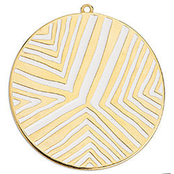 Round motif zebra pendant - Size 45x48.7mm