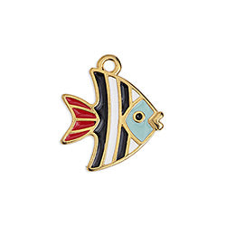 Fish pendant - Size 16x18.4mm