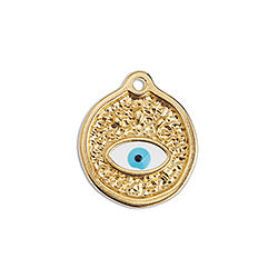 Ethnic with eye pendant - Size 15x17.5mm
