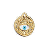 Ethnic with eye pendant - Size 15x17.5mm