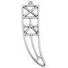 Tooth ethnic wireframe pendant - Size 14x49.4mm