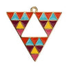 Triangle 29mm with triangular pattern pendant - Size 28.3x27.8mm