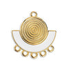Conponent with spiral pendant with 5 eyes - Size 22.9x23.9mm