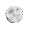 Disc hammered 22mm with 2 holes - Size 22x21.3mm