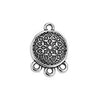 Round componet pendant with 3 eyes - Size 13.1x19.3mm