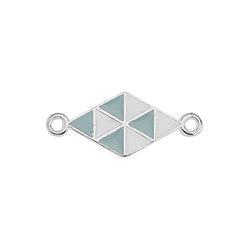 Motif rhombus with triangle with 2 eyes - Size 22x9.3mm