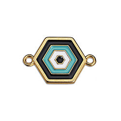Hexagon eye with 2 eyes - Size 20.9x13.9mm