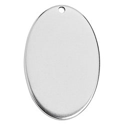 Oval flat pendant - Size 29.5x45.5mm
