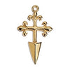 Cross gothic pendant - Size 17.8x29.5mm