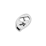 Clasp buckle with cross for 3mm - Size 14.6x9.5mm - Hole 3x2mm